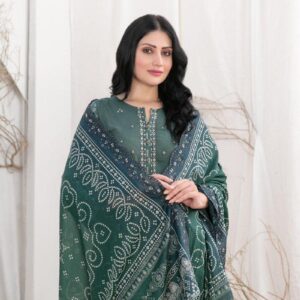 TAWAKKAL FABRICS Tahnia 3-Piece Stitched GREEN D-3164